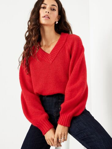 سترة قصيرة مريحة بفتحة رقبة على شكل حرف V من Old Navy - أماريليس in Kuwait