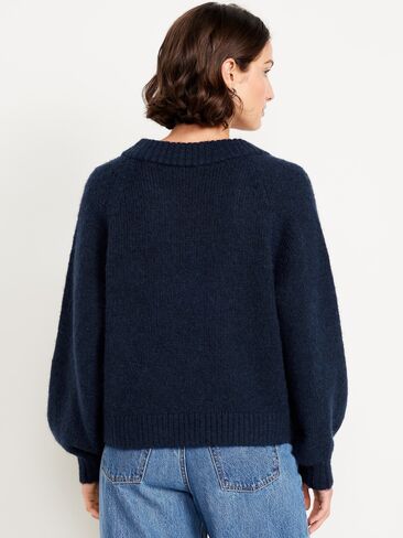 Old Navy Cozy Cropped V-Neck Sweater - Arctic Depth in Saudi Arabia