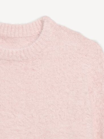 Old Navy Cropped Crew-Neck Eyelash Sweater - Pink Adobe in Saudi Arabia