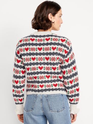 سترة قصيرة فضفاضة من خليط الصوف بياقة دائرية من Old Navy - قلوب جزيرة عادلة in Kuwait