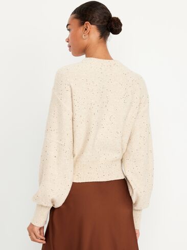 Old Navy SoSoft Crew-Neck Sequin Sweater - Creme in Saudi Arabia