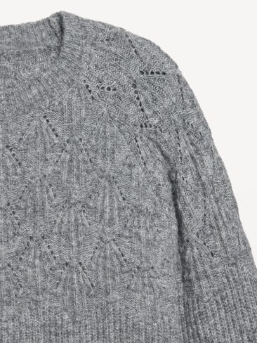 سترة قصيرة فضفاضة بفتحة رقبة دائرية من Old Navy - رمادي منقط متوسط in Kuwait