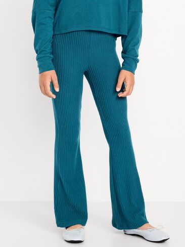 بنطلون ضيق واسع من Old Navy CozePlush عالي الخصر للفتيات - Show And Teal in Kuwait