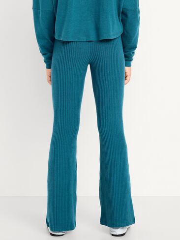 بنطلون ضيق واسع من Old Navy CozePlush عالي الخصر للفتيات - Show And Teal in Kuwait