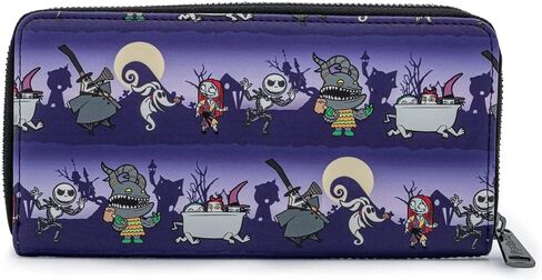 محفظة Loungefly POP Disney Nightmare Before Christmas Halloween بسحاب حول المحفظة in Saudi Arabia