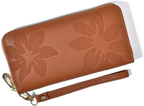Womens Wallet Zipper Bag Long Style Flower Print Multi-Card Space Handbags Card Wallets Credit Card Wallet Gift for Women (Rose Red) in Saudi Arabia