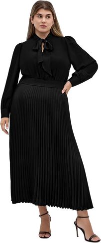 City Chic Women's Plus Size Dress - Marily Pleat Midi in Saudi Arabia