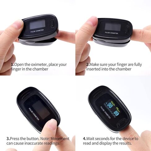 جهاز قياس التأكسج النبضي CONTEC CMS50NA، جهاز قياس تشبع الأكسجين في الدم، SpO2 وقيمة PR، شكل موجي للأكسجين في الدم، الرقبة/المعصم، أسود in Kuwait