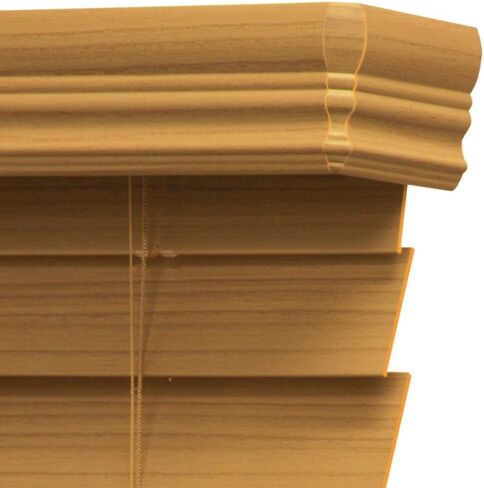 ستائر Emporium كستنائي بني فاتح/أسمر 2 1/2 بوصة ستارة من الخشب الصناعي 45 1/4 بوصة × 48 بوصة (الحجم الفعلي 44 3/4 بوصة × 48 بوصة) in Saudi Arabia