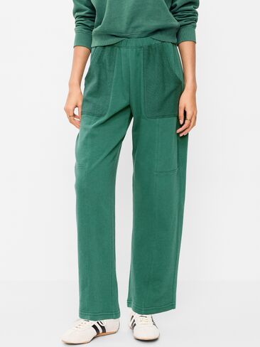 Old Navy Mid-Rise SoComfy Seamed Barrel Sweatpants - MUTED PINE in Saudi Arabia