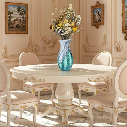 WE-CY Artware,Large Premium Luxury Glass Flower Vase Combining Eastern and Western Aesthetics - Artistic Home Decoration for Living Room, Table, Floor, and Office - 11.2 Inch Multicolor in Saudi Arabia