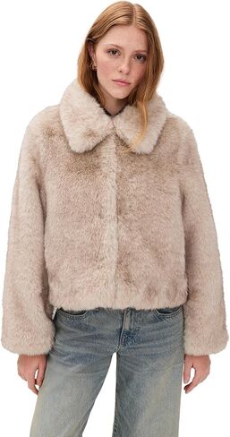 DUNST Women's Faux Fur Cropped Jacket in Saudi Arabia
