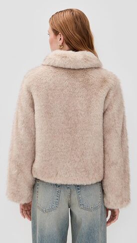 DUNST Women's Faux Fur Cropped Jacket in Saudi Arabia