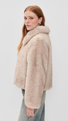 DUNST Women's Faux Fur Cropped Jacket in Saudi Arabia