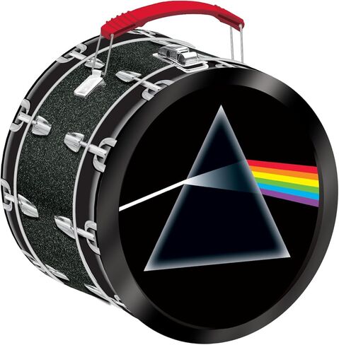 AQUARIUS Pink Floyd - Dark Side of the Moon Drum Shaped Fun Box - Sturdy Tin Storage Box with Plastic Handle & Embossed Front Cover - Officially Licensed Pink Floyd Merchandise & Collectible Gift in Saudi Arabia