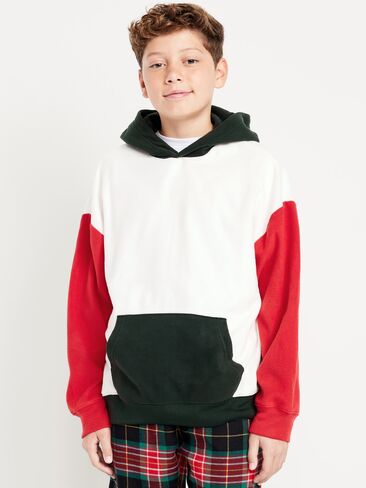 Old Navy Oversized Microfleece Pajama Hoodie for Boys - Sanguine in Saudi Arabia