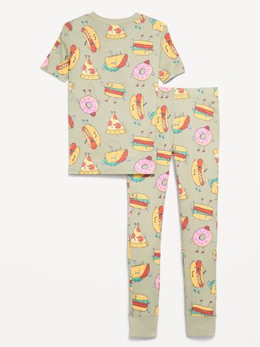 Old Navy Gender-Neutral Snug-Fit Graphic Pajama Set for Kids - Food in Saudi Arabia