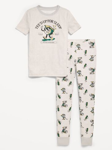 Old Navy Gender-Neutral Snug-Fit Graphic Pajama Set for Kids - GOLF in Saudi Arabia