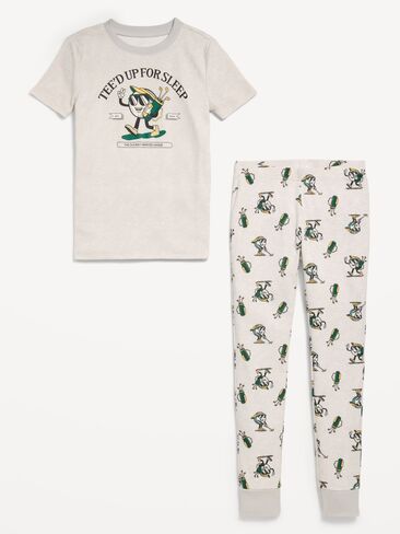 Old Navy Gender-Neutral Snug-Fit Graphic Pajama Set for Kids - GOLF in Saudi Arabia