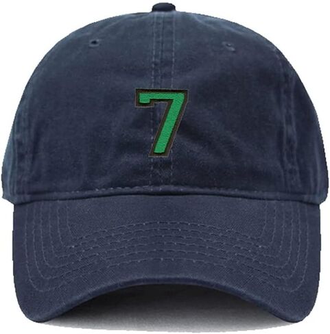 Lyprerazy Men's Baseball Cap Number 7 Embroidery Hat Cotton Embroidered Casual Baseball Caps in Saudi Arabia