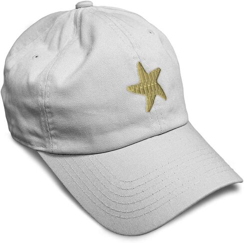 Custom Soft Baseball Cap Gold Starfish Embroidery Ocean and Twill Cotton Dad Hats for Men Women in Saudi Arabia
