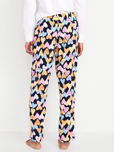Old Navy Flannel Pajama Pants for Men - Multi Heart (Match the Fam!) in Saudi Arabia