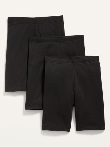 Old Navy Long Jersey Biker Shorts 3-Pack for Girls - Black Jack in Saudi Arabia
