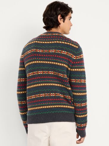سترة Old Navy SoSoft ذات رقبة دائرية - Fair Isle Multi in Kuwait