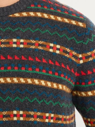سترة Old Navy SoSoft ذات رقبة دائرية - Fair Isle Multi in Kuwait
