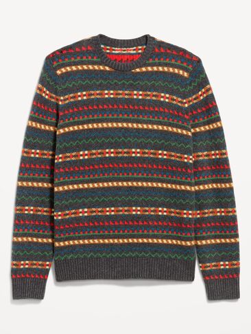 سترة Old Navy SoSoft ذات رقبة دائرية - Fair Isle Multi in Kuwait