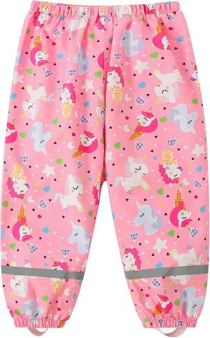 Fewlby Kids Rain Pants Toddler Waterproof Trousers Lightweight for Boys Girls in Saudi Arabia