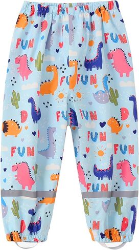 Fewlby Kids Rain Pants Toddler Waterproof Trousers Lightweight for Boys Girls in Saudi Arabia