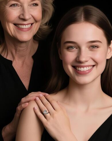 Bolelis Fidget Lotus Rings هدية للأم - خواتم Just Breathe للنساء من المجوهرات العتيقة المصنوعة من الفضة الإسترلينية عيار 925 في عيد ميلاد الأم (قابل للتعديل 6-9) in Kuwait