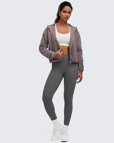 G4Free Smoofit Women's Two Way Full Zip Jackets Modal Soft Casual Hoodie with Pockets in Saudi Arabia