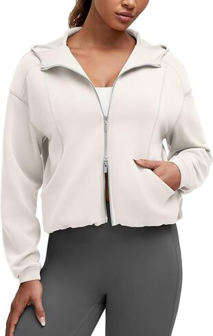 G4Free Smoofit Women's Two Way Full Zip Jackets Modal Soft Casual Hoodie with Pockets in Saudi Arabia