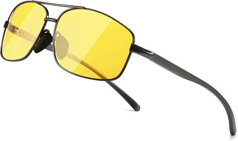 SUNGAIT Night Driving Glasses Rectangular bundle with Lightweight Metal Frame Style in Saudi Arabia