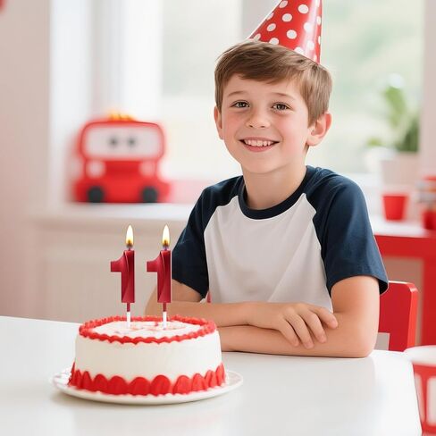 11th & 1st Birthday Candles, Red Number 11 1 Glitter Candle for Cake, Happy Birthday Cake Topper Decoration for Him Her Birthday Anniversary Wedding Celebration Party Supplies(Red,11) in Saudi Arabia