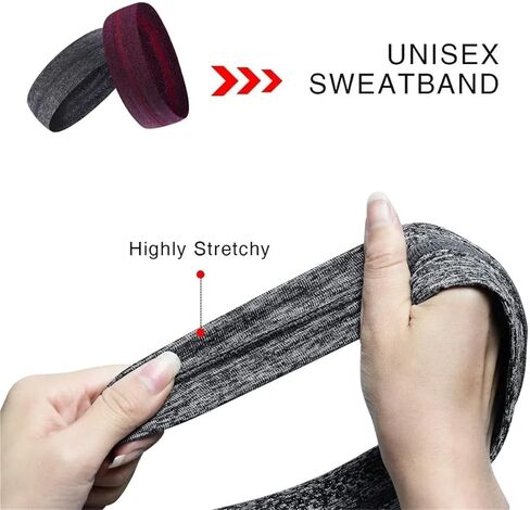 3pcs Sports Sweat Headband Elastic Yoga Men Non-Slip Sweat Absorbing Headband Women Yoga Fitness Running Hair Accessories(Color3) in Saudi Arabia