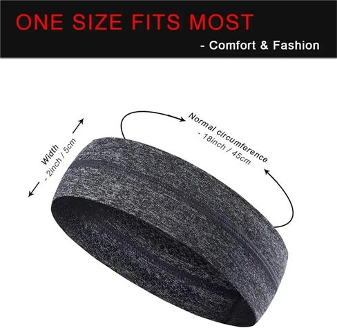 3pcs Sports Sweat Headband Elastic Yoga Men Non-Slip Sweat Absorbing Headband Women Yoga Fitness Running Hair Accessories(Color3) in Saudi Arabia