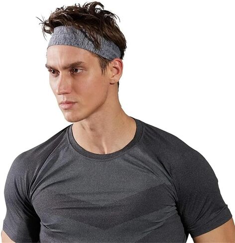3pcs Sports Sweat Headband Elastic Yoga Men Non-Slip Sweat Absorbing Headband Women Yoga Fitness Running Hair Accessories(Color3) in Saudi Arabia