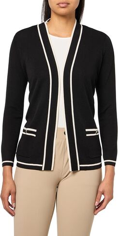 Anne Klein Womens Malibu Cardigan with Tipping in Saudi Arabia