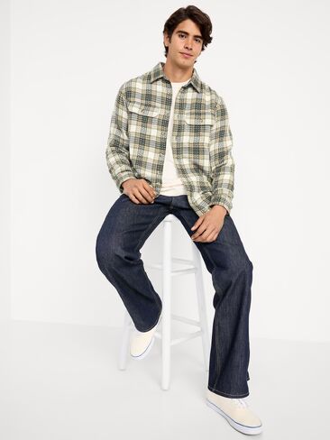 Old Navy Loose Fit Textured Plaid Pocket Shirt - WILLOW TREE in Saudi Arabia