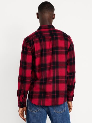 Old Navy Plaid Flannel Pocket Shirt - Red Plaid in Saudi Arabia