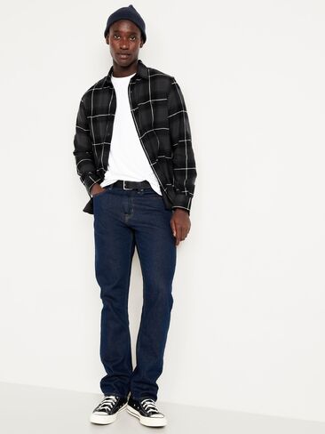 Old Navy Plaid Flannel Pocket Shirt - Black Plaid in Saudi Arabia