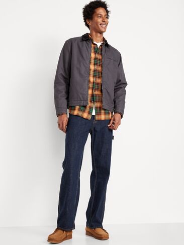 Old Navy Classic Fit Everyday Plaid Poplin Shirt - Yellow/Green Plaid in Saudi Arabia