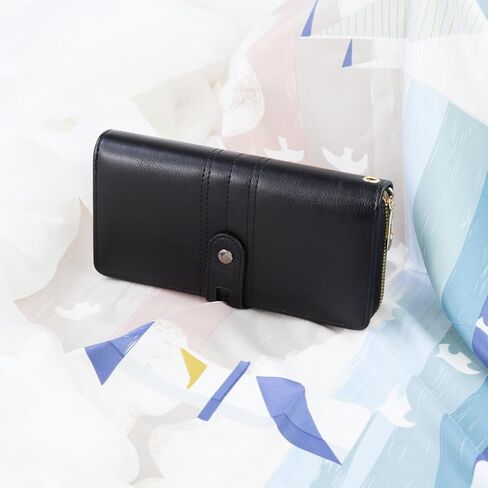 Lightweight PU Phone Wallet, Large Capacity Credit Card Holder with ID Window and Removable Wrist Strap in Saudi Arabia