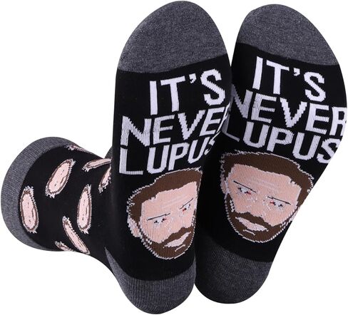 G2TUP Doctor Gregory Socks TV Series Inspired Gift It's Never Lupus Socks For TV Series Fans Doctor Gregory Merch in Saudi Arabia