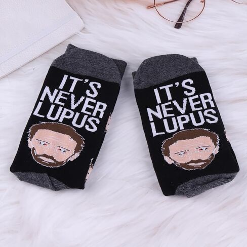 G2TUP Doctor Gregory Socks TV Series Inspired Gift It's Never Lupus Socks For TV Series Fans Doctor Gregory Merch in Saudi Arabia