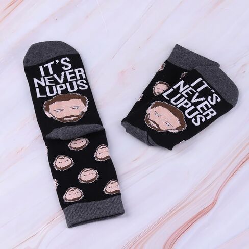 G2TUP Doctor Gregory Socks TV Series Inspired Gift It's Never Lupus Socks For TV Series Fans Doctor Gregory Merch in Saudi Arabia