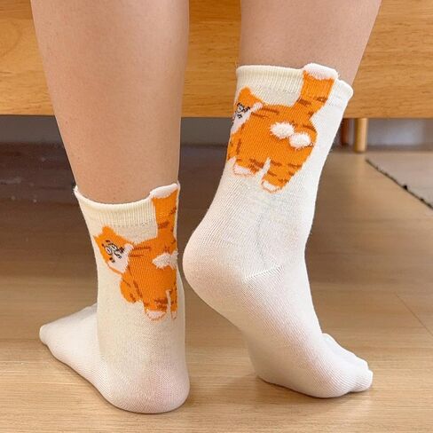 3pairs Cartoon Cute Cat Balls Socks Black,white and Grey Color Middle Tube Socks Women Men Daily Wear Hosiery in Saudi Arabia